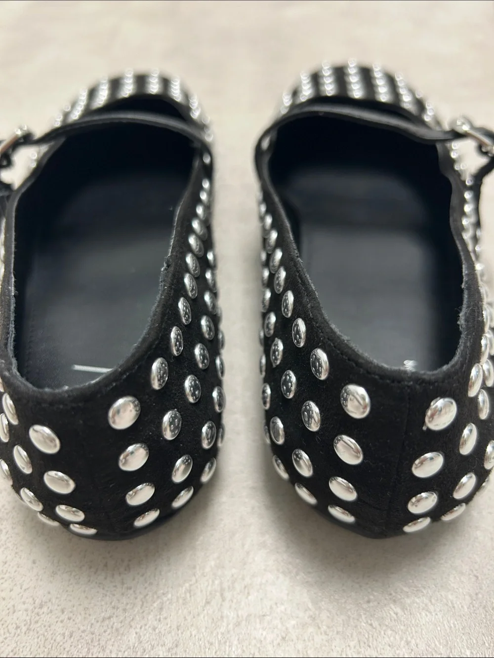 Worthington Dazie Studded Black Mary Jane Flats